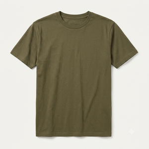 เสื้อยืดแขนสั้นผู้ชายคุณภาพสูง ผ้าฝ้าย 100% 108 กรัม สกรีนโลโก้ได้ ทรงโอเวอร์ไซส์ เนื้อผ้านุ่ม หนา ใส่สบาย เหมาะสำหรับใส่ในช่วงฤดูร้อน - Product Image 1