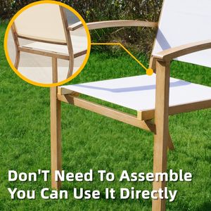 Set di 4 Sedie da Pranzo Impilabili in Ferro Battuto con Braccioli, Tessuto Textilene, per Interni/Esterni, Arredamento da Patio - Product Image 5