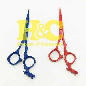 Ciseaux de coiffure professionnels en acier inoxydable avec poignée dragon personnalisée, droits, pour droitiers, tranchants, nouveau style - Product Image 5