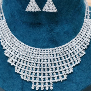 MOLL JEWELLERS Trendy <b>Indian</b> 24K Gold Plated Alloy Floral Necklace Earring <b>Set</b> Zircon Women Wedding Gift <b>Jewelry</b> Third Party - Product Image 1