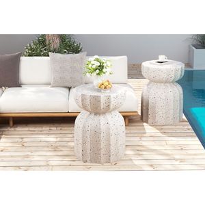 Set di Tavolini da Caffè Resistenti da 13 Pollici in Cemento MgO, Design Moderno, Impermeabili per Interni/Esterni, per Patio e Giardino - Product Image 4