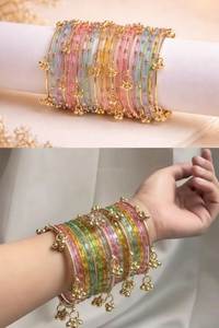 Nouveaux designs 2026 – Ensembles de bracelets en verre coloré de style cachemiri, tailles personnalisées, style indien, pakistanais, punjabi – Bijoux en gros pour femmes - Product Image 3