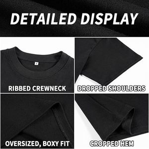 Camisetas Oversize Boxy para Hombre, 100% Algodón French Terry, Impresión DTG, 300 GSM, Dobladillo Crudo, Servicio OEM - Product Image 4