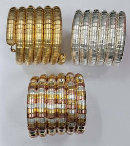 Bracelets de luxe en laiton plaqué or 2023, style bouddhisme tibétain, pour femmes, forme boule classique, bracelets de mode pour les fêtes - Product Image 1