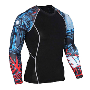 Ensemble de vêtements de compression pour hommes, tenue de sport deux pièces pour hommes, vêtements de sport ajustés comprenant une chemise de compression à manches longues - Product Image 5