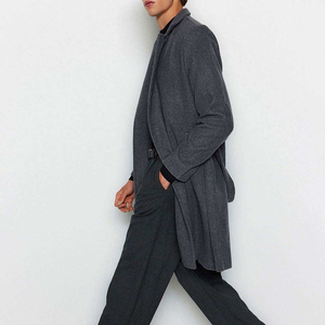 Abrigo Largo de Lana Tejida Transpirable para Hombre, Estilo Slim Fit, Doble Botonadura, de Moda Popular de Invierno, de Buena Calidad OEM - Product Image 4