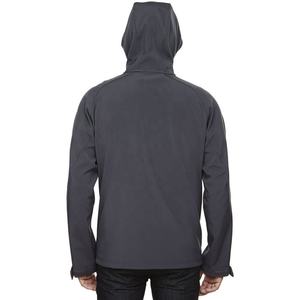 Veste softshell respirante et imperméable pour homme avec logo personnalisé, col montant, coupe-vent, chaude, à capuche, décontractée pour les activités hivernales en plein air - Product Image 4