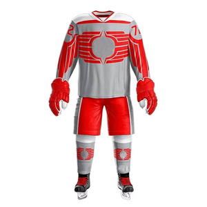Ensemble d'uniformes de hockey sur glace pour hommes de haute qualité avec maillot d'équipe personnalisé et pantalon résistant pour l'entraînement et les tournois - Product Image 2