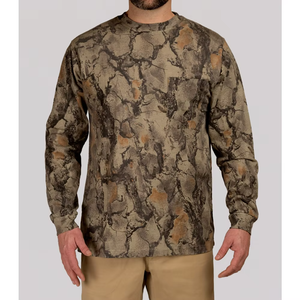 Custom-Hunting Shirt-Resistant Soft Breathable Comfortable Stretch Fabric Washed Camouflage Retro Short-Sleeve Hunting Shirt - Product Image 3