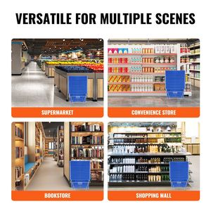 Juego de 12 Cestas de Compras de Plástico Resistente de 24L, 16.73 X 11.61 X 8.86 Pulgadas, Portátiles, con Asa y Soporte - Product Image 6