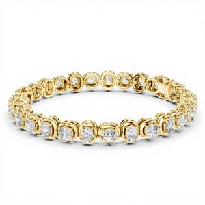 Bague pour homme en or jaune massif 18 carats, plaqué rhodium, avec diamant de laboratoire unique et double fermoir de sécurité, certifiée, pour cadeau, fête et usage quotidien - Product Image 1