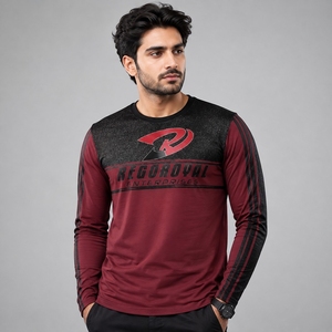Lightweight breathable textile smooth feel stylish casual everyday fashion <b>Men</b> Full Sleeves <b>T</b>-<b>Shirt</b> premium breathable <b>Men</b> Full - Product Image 1