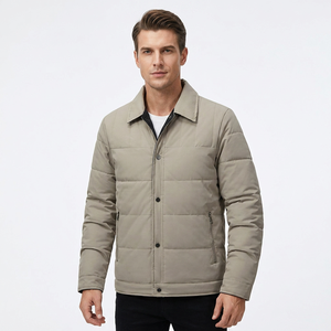 Chaqueta Casual Gruesa para Hombre con Botones, Abrigo de Invierno Cortavientos, Color Sólido, Cuello Camisero, Corte Regular - Product Image 2