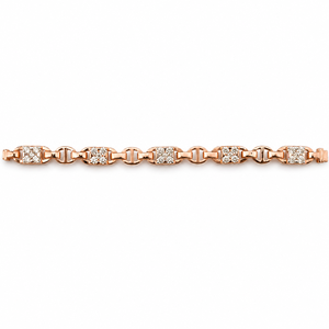 18K Rose Gold Diamond <b>Bracelet</b> for Women <b>Adjustable</b> Chain Minimalist Luxury Fine Jewelry Wedding Party Gift High Polish Finish - Product Image 3