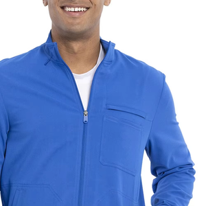 Men Custom Logo Medical Scrub Jacket Spandex/Polyester Knitted Fabric Breathable Lightweight Professional Fit Uniform Hospital - Product Image 2