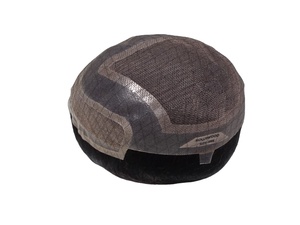 Taz Hair Men's Kinky Straight Deep Wave Water Wave Styles <b>Toupee</b> Wig Made From Indian Remy Hair and Bangladesh Human Hair - Product Image 3