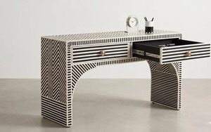 Premium Quality Bone Inlay Furniture <b>Table</b> With Intricate <b>Mosaic</b> Design Handmade Decorative <b>Table</b> For Home And Hotel for Sale - Product Image 3