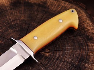 มีดสกินเนอร์แบบดรอปพอยท์ ใบมีดสแตนเลส หนา 0.6 มม. เกรด DIY ใบมีดเดี่ยว ไม่สามารถปรับได้ OEM ความยาวรวม 6 นิ้ว - Product Image 3