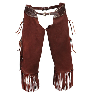 BAND BROTHERS - Chaps Vaqueros de Cuero Genuino 100% Suave y Transpirable para Hombre, de Alta Calidad, con Hebillas y Flecos Personalizables, para Equitación - Product Image 3