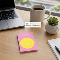 Bloc-notes autocollant avec visage souriant