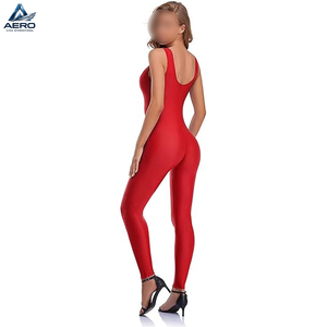 Traje Deportivo Transpirable de Tela Suave para Gimnasio, Yoga, Correr y Hacer Ejercicio en Color Rojo, Mono Deportivo de Una Pieza para Mujer - Product Image 6