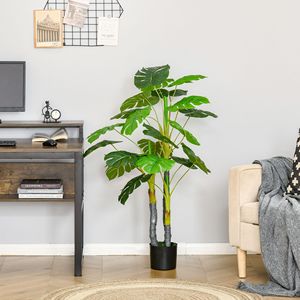 Pianta Artificiale Monstera a Foglia Divisa da 120 cm, Effetto Realistico, per Interni/Esterni, Decorazione per Matrimoni, Natale, Capodanno e Compleanni - Product Image 2