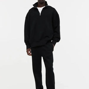 Sweat-shirts pour hommes à demi-zip, style streetwear, séchage rapide, meilleure qualité, prix bas / Créez votre propre sweat-shirt à demi-zip de couleur personnalisée - Product Image 1