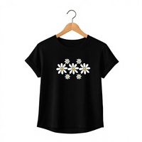 T-shirt de nuit rose mignon avec motif panda pour femme, col rond, manches courtes, coupe classique, imprimé dessin animé, 100 % coton jersey, toutes saisons