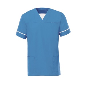 Bajo MOQ Color personalizado y diseño Hospital Scrub Suit para hombres Más vendidos Nuevo modelo Hombres Scrubs en color sólido 2026 HI - Product Image 5