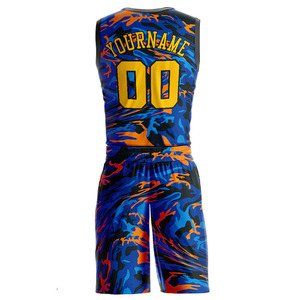 Derniers Kits d'Entraînement de Basketball pour Hommes Personnalisés à Impression Numérique, Maillot Respirant en Polyester Sublimé Noir à Séchage Rapide sur le Devant - Product Image 4