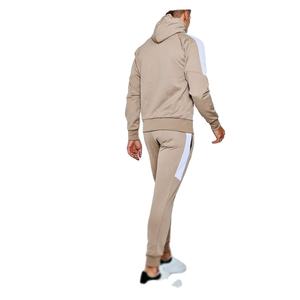 Vente en gros Ensemble de survêtement en coton personnalisé pour hommes Ensemble de veste à capuche design patchwork deux pièces Vente en gros Vêtements de sport Survêtements - Product Image 4