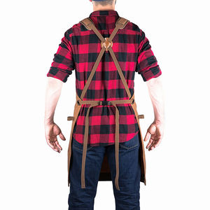 Delantal de cuero vacuno de primera calidad, delantal de soldadura, ropa de seguridad industrial, delantal de soldadura de cuero para adultos, delantal de cuero - Product Image 2