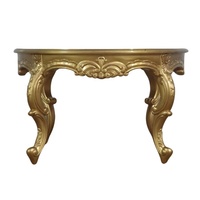 Table basse de salon classique Reproduction antique Table à thé Table centrale ovale conçue pour les meubles de maison de Style baroque