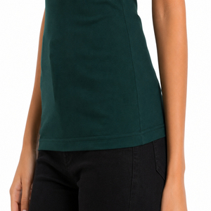 Débardeur bleu ciel de haute qualité OEM, logo personnalisé, respirant, extensible dans les 4 sens, sans manches, pour femme, été - Product Image 3