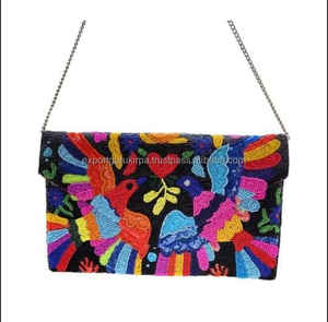 Sac à bandoulière en coton bohème pour femmes, sac à main de soirée perlé de style indien, sac fourre-tout afghan, sac à bandoulière en gros - Product Image 4