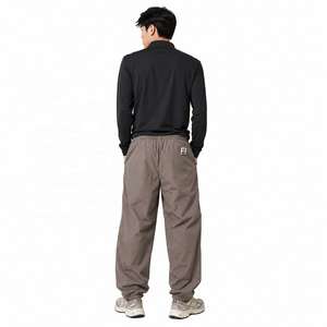 Pantalones de hombre al por mayor con cordón, resistentes al agua, de nailon, estilo jogger, corte relajado, moda urbana Y2K, ropa casual, suministro a granel, EE. UU. - Product Image 2