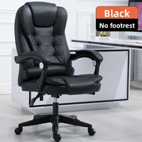 Fauteuil de bureau exécutif en cuir moderne Paint Boss, luxe léger, inclinable, confortable, pivotant, accoudoirs réglables, pour atelier et salle de sport