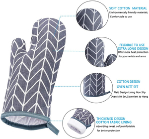 Guantes de Soldadura Tig/Mig Resistentes al Calor, Estilo Waffle de Algodón, Aptos para Lavavajillas, Horno, Parrilla, Chimenea - Product Image 2
