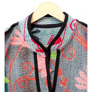 Wholesale Indian Handmade <b>Quilted</b> Cotton <b>Jacket</b> V- Neck Vintage Cotton Kantha Full Sleeve Indian <b>Jacket</b> - Product Image 6