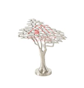 Escultura de Árbol para Mesa con Acabado en Níquel Plateado, Ecológica y Hecha a Mano - Product Image 1