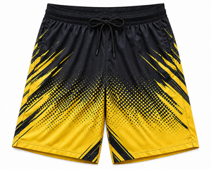 Manufacturers Men's Casual Quick Dry Solid Sport Shorts Mid Waist Drawstring 100% Polyester Knee Length Waterproof Eco-Friendly - Product Image 3