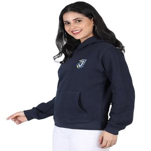 Sudaderas con capucha de lana pesada de gran tamaño bordadas con logotipo personalizable para mujer nuevo estilo informal invierno stock oferta - Product Image 5