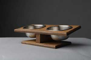 Comedero de madera hecho a mano para perros, estación de alimentación elevada para gatos, cachorros y perros de razas grandes, uso diario. - Product Image 3