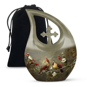 Urna Funeraria Decorativa en Forma de Lágrima para Cenizas Humanas, con Bolsa de Terciopelo Gratis - Product Image 5