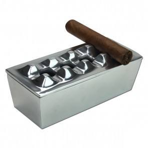 Cendrier portable en acier inoxydable fantaisie Bold Blossom pour fumer des cigares, prix de gros, exportateur d'Inde. - Product Image 3