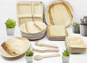 Areca Palm Leaf Plates Bulk - Eco-Friendly <b>Disposable</b> <b>Tableware</b> Export Quality - Product Image 5