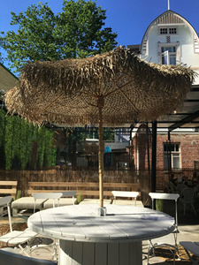 Tuiles de toit en feuilles de palmier naturelles, traditionnelles, faites à la main, panneaux de toiture en chaume tissé, revêtement de toit plat et flexible, appartement à Hanoï - Product Image 6