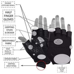 Gants de cyclisme personnalisés à doigts courts pour hommes, haute performance, pour la course, l'entraînement, la musculation, la musculation, prix de gros - Product Image 6