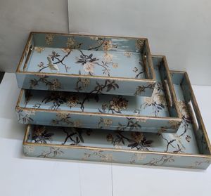 Juego Premium de 3 Bandejas de Almacenamiento de Madera MDF Pulida Hechas a Mano, Modernas y de Lujo, Aptas para Lavavajillas, Multifuncionales, Decorativas para Cocina y Comedor - Product Image 3