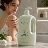 Bouteille en plastique HDPE personnalisable de 2L, 1.3L, 950ml pour gel douche, lotion de bain, shampoing, emballage de grande capacité, OEM ODM PP